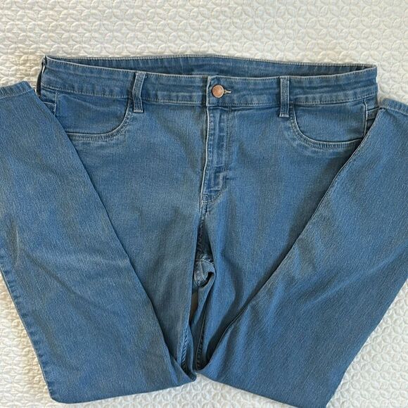 &denim Denim - &Denim Women’s Jeans Factory Faded Stretch High Waisted Size 16 Plus